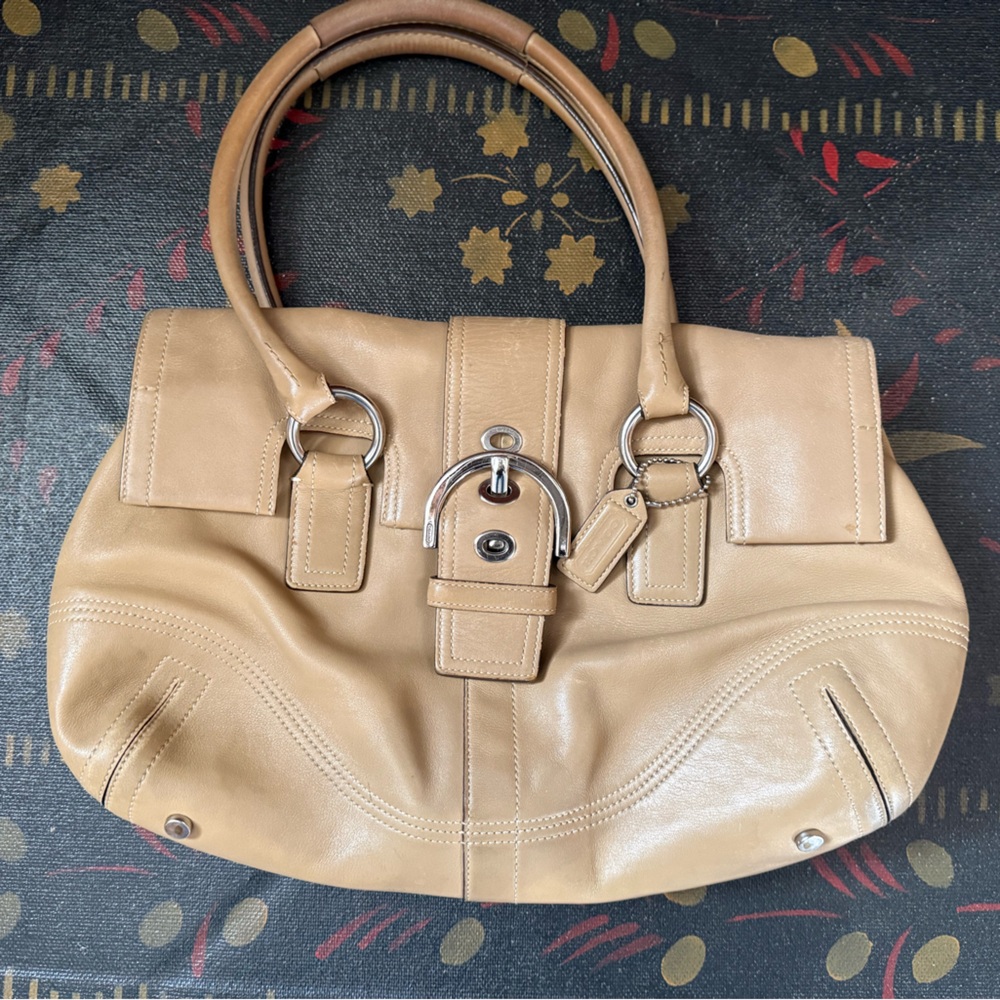 Coach Tan Leather Shoulder Bag